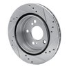 631-63025L Drilled/Slotted Brake Rotor [Silver], 1992-1994 Mercedes-Benz, Position: Rear Left - image 4