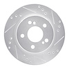 631-63025R Drilled/Slotted Brake Rotor [Silver], 1992-1994 Mercedes-Benz, Position: Rear Right - image 1