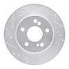 631-63026L Drilled/Slotted Brake Rotor [Silver], 1992-1995 Mercedes-Benz, Position: Rear Left - image 1