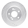 631-63026R Drilled/Slotted Brake Rotor [Silver], 1992-1995 Mercedes-Benz, Position: Rear Right - image 1