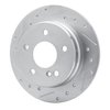 631-63027L Drilled/Slotted Brake Rotor [Silver], 1994-1998 Mercedes-Benz, Position: Rear Left - image 2
