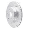 631-63030L Drilled/Slotted Brake Rotor [Silver], 1993-2002 Mercedes-Benz, Position: Rear Left - image 2