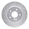 631-63032L Drilled/Slotted Brake Rotor [Silver], 1994-2011 Mercedes-Benz, Position: Rear Left - image 1