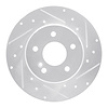 631-63032R Drilled/Slotted Brake Rotor [Silver], 1994-2011 Mercedes-Benz, Position: Rear Right - image 1