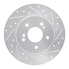 631-63035R Drilled/Slotted Brake Rotor [Silver], 1996-1998 Mercedes-Benz, Position: Rear Right - image 1