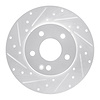 631-63036L Drilled/Slotted Brake Rotor [Silver], 1997-1998 Mercedes-Benz, Position: Front Left - image 1