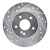 631-63037L Drilled/Slotted Brake Rotor [Silver], 1998-2003 Mercedes-Benz, Position: Rear Left - image 1