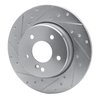 631-63037L Drilled/Slotted Brake Rotor [Silver], 1998-2003 Mercedes-Benz, Position: Rear Left - image 2