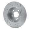 631-63037L Drilled/Slotted Brake Rotor [Silver], 1998-2003 Mercedes-Benz, Position: Rear Left - image 4
