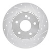 631-63037R Drilled/Slotted Brake Rotor [Silver], 1998-2003 Mercedes-Benz, Position: Rear Right - image 1