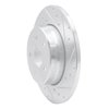 631-63037R Drilled/Slotted Brake Rotor [Silver], 1998-2003 Mercedes-Benz, Position: Rear Right - image 2