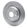 631-63042L Drilled/Slotted Brake Rotor [Silver], 2001-2002 Mercedes-Benz, Position: Rear Left - image 2