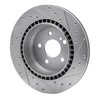631-63042L Drilled/Slotted Brake Rotor [Silver], 2001-2002 Mercedes-Benz, Position: Rear Left - image 4