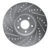 631-63046R Drilled/Slotted Brake Rotor [Silver], 2000-2006 Multiple Makes/Models, Position: Front Right - image 2
