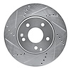631-63047L Drilled/Slotted Brake Rotor [Silver], 1996-2015 Mercedes-Benz, Position: Front Left - image 1