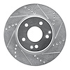 631-63047R Drilled/Slotted Brake Rotor [Silver], 1996-2015 Mercedes-Benz, Position: Front Right