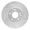 631-63048R Drilled/Slotted Brake Rotor [Silver], 1996-2011 Multiple Makes/Models, Position: Front Right - image 1