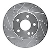 631-63050L Drilled/Slotted Brake Rotor [Silver], 2003-2009 Mercedes-Benz, Position: Front Left - image 1