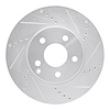 631-63050R Drilled/Slotted Brake Rotor [Silver], 2003-2009 Mercedes-Benz, Position: Front Right - image 1