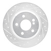 631-63060L Drilled/Slotted Brake Rotor [Silver], 2003-2006 Mercedes-Benz, Position: Rear Left - image 1