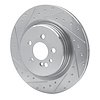 631-63069L Drilled/Slotted Brake Rotor [Silver], 2005-2013 Mercedes-Benz, Position: Rear Left - image 1