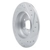 631-63071L Drilled/Slotted Brake Rotor [Silver], 2003-2006 Mercedes-Benz, Position: Rear Left - image 4