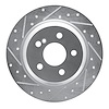 631-63078L Drilled/Slotted Brake Rotor [Silver], 2007-2013 Mercedes-Benz, Position: Rear Left
