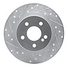 631-63086L Drilled/Slotted Brake Rotor [Silver], 2008-2015 Mercedes-Benz, Position: Rear Left