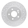 631-63086R Drilled/Slotted Brake Rotor [Silver], 2008-2015 Mercedes-Benz, Position: Rear Right - image 1
