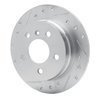 631-63087L Drilled/Slotted Brake Rotor [Silver], 2006-2011 Mercedes-Benz, Position: Rear Left - image 2