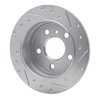 631-63087L Drilled/Slotted Brake Rotor [Silver], 2006-2011 Mercedes-Benz, Position: Rear Left - image 4