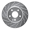 631-63088L Drilled/Slotted Brake Rotor [Silver], 2006-2011 Mercedes-Benz, Position: Front Left
