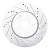631-63088R Drilled/Slotted Brake Rotor [Silver], 2006-2011 Mercedes-Benz, Position: Front Right - image 1