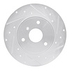 631-63090R Drilled/Slotted Brake Rotor [Silver], 2005-2016 Smart, Position: Front Right