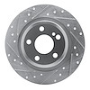 631-63099L Drilled/Slotted Brake Rotor [Silver], 2012-2020 Mercedes-Benz, Position: Rear Left