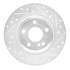 631-63099R Drilled/Slotted Brake Rotor [Silver], 2012-2020 Mercedes-Benz, Position: Rear Right