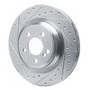 631-63102L Drilled/Slotted Brake Rotor [Silver], 2013-2020 Mercedes-Benz, Position: Rear Left - image 2
