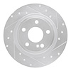 631-63107R Drilled/Slotted Brake Rotor [Silver], 2014-2020 Multiple Makes/Models, Position: Rear Right