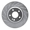 631-63118L Drilled/Slotted Brake Rotor [Silver], Fits Select Mercedes-Benz, Position: Rear Left - image 1