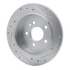 631-63123L Drilled/Slotted Brake Rotor [Silver], 1998-2005 Mercedes-Benz, Position: Rear Left - image 4