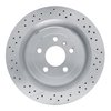 631-63141 Drilled/Slotted Brake Rotor [Silver], 2012-2019 Mercedes-Benz, Position: Rear