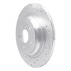 631-63143L Drilled/Slotted Brake Rotor [Silver], 2012-2018 Mercedes-Benz, Position: Rear Left - image 2