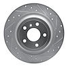 631-63143R Drilled/Slotted Brake Rotor [Silver], 2012-2018 Mercedes-Benz, Position: Rear Right - image 1