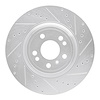 631-63144R Drilled/Slotted Brake Rotor [Silver], 2012-2018 Mercedes-Benz, Position: Front Right - image 1