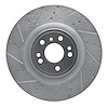 631-63146L Drilled/Slotted Brake Rotor [Silver], 2013-2019 Mercedes-Benz, Position: Front Left