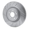 631-63146L Drilled/Slotted Brake Rotor [Silver], 2013-2019 Mercedes-Benz, Position: Front Left - image 2