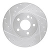 631-63158L Drilled/Slotted Brake Rotor [Silver], Fits Select Mercedes-Benz, Position: Front Left
