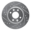 631-63159L Drilled/Slotted Brake Rotor [Silver], 2015-2019 Multiple Makes/Models, Position: Front Left