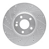 631-63162L Drilled/Slotted Brake Rotor [Silver], Fits Select Mercedes-Benz, Position: Rear Left