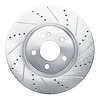631-63162R Drilled/Slotted Brake Rotor [Silver], Fits Select Mercedes-Benz, Position: Rear Right
